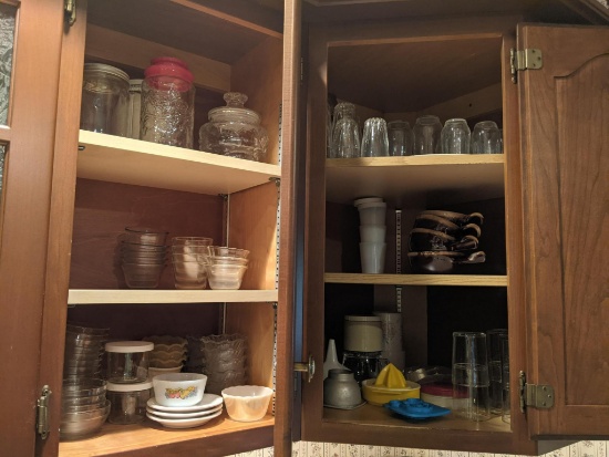 Contents of 2 Kitchen Cabinets