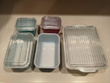 Pyrex Refrigerator Glass Containers and Loaf Dish