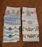 4 Pairs of Embroidered Pillow Cases