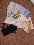 Embroidered Hand Towels, Scarves, Some Unfinished Work