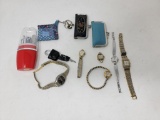 Lady's Wrist Watches, Quilted Key Ring, Lock & Key and Manicure Sets