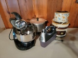 Sunbeam Stand Mixer, Electric Pot, 2 Crock Pots, Hamilton Beach MIxer??