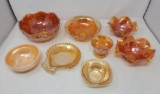Carnival Glass: Amber & Marigold Glass Bowls