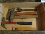 Hammer, Hatchets, Wrench and Slid-Lid Case with Nails