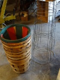 10 Peach Baskets, 3 Tomato Cages