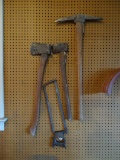 2 Axes, Pick Axe and Hand Saw
