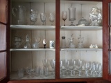 3 Shelves of Glassware in Cabinet