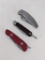 3 Pocket Knives Including Swiss Army