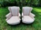 Pair of Matching Upholstered Arm Chairs