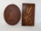 2 Decorative Inlaid Wooden Plaques