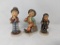 3 Hummel Boy Figures- One with Horn, One with Satchel, One is Chimney Sweep