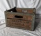 Grablick's Dairy, Pittston PA Wooden Crate with Metal Trim and Wire Interior