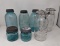 Blue & Clear Canning Jars