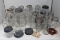 Large Grouping of Various Size Clear Canning Jars