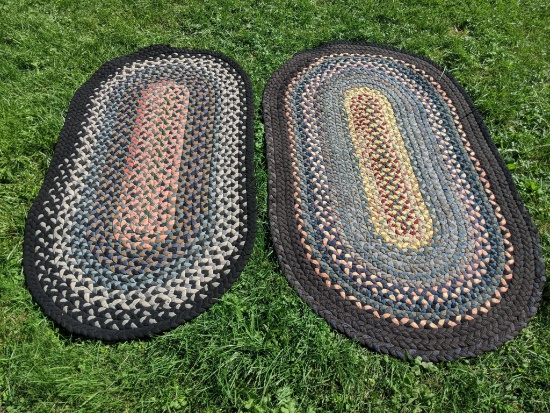 Pair of Oval Braided Rugs