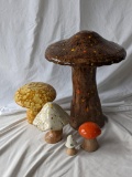 Ceramic Mushroom Garden Figures