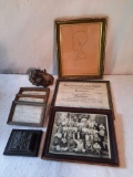 Framed Picture and Certificates