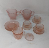 Pink Depiression Glass Lot