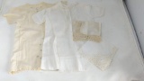 Vintage Baby Gowns, Lace Edged Scarves