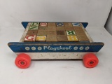Playskool Wagon with Wooden Alphabet Blocks