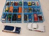24 Die Cast Vehicles in 2 Plastic Trays, Kinsmart Car & Dept. 56 Car