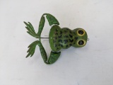 Swimming Frog Lure with Movable Legs- Painted Metal and Rubber