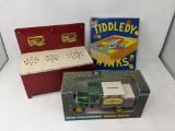 Little Orphan Annie Stove, Tiddledy Winks Game and 1925 Kenworth Truck Bank