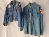2 Denim Jackets with Patches