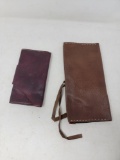 2 Leather Wallets, One with Reenactment Paperwork