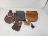 Repro Leather Musket Ball Bags/Pouches and Thumb Stall