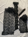 Large Piece of Black Lace and Other Remnant Pieces