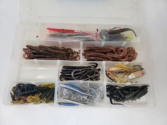 Soft Worms in Plastic Case with Dividers