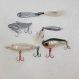 3 Crankbaits and 2 Spoons