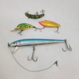 3 Crankbaits and Stick Bait. Includes Redfin Cordell