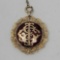 Gold and Enamel Watch Fob on Chain