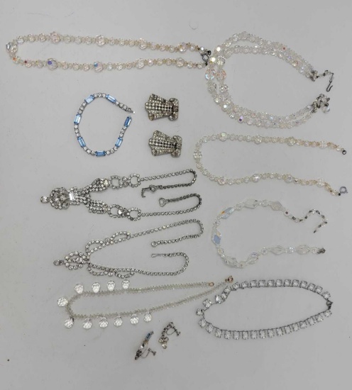 Grouping of Rhinestone and Crystal Jewelry