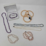 Grouping of Dyed Pearl Jewelry