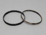 Two Sterling Bangle Bracelets