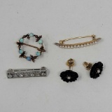 Early Pins and Earrings