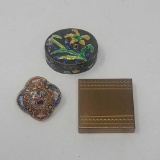 Two Pill Boxes and Mosaic Pin