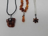 Three Amber Necklaces
