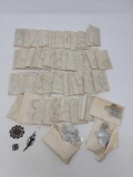 Huge Collection of Victorian Metal Stencils/Patterns for Mother of Pearl Jewelry backings for Seed