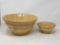 Two Yellow Ware Mixing Bowls