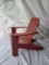 Red Painted Child Sized Adirondack Chair. NO SHIPPING, PICK UP ONLY