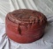 Moroccan Style All Leather Ottoman. NO SHIPPING, PICK UP ONLY