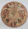 Sgraffito Redware Plate by J. Huntley Wisconson Pottery Columbus WI 1997