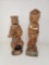2 Ezra Brooks Whiskey Bottles - Bear and Native American. NO SHIPPING, PICK UP ONLY