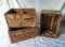 3 Black & White Blended Scotch Whisky Wooden Crates. NO SHIPPING, PICK UP ONLY
