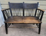 Oak Double Chair/Bench. NO SHIPPING, PICK UP ONLY