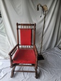 Platform Rocker and Floor Lamp. NO SHIPPING, PICK UP ONLY